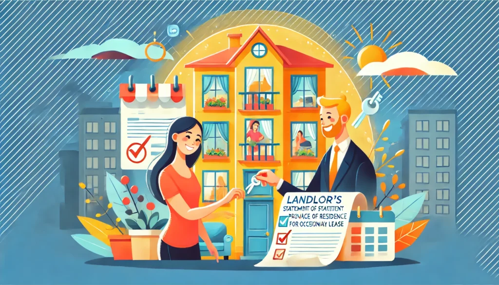 Oświadczenie właściciela lokalu o zapewnieniu miejsca zamieszkania najem okazjonalny